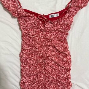 Tiger Mist Red Floral Mini Dress